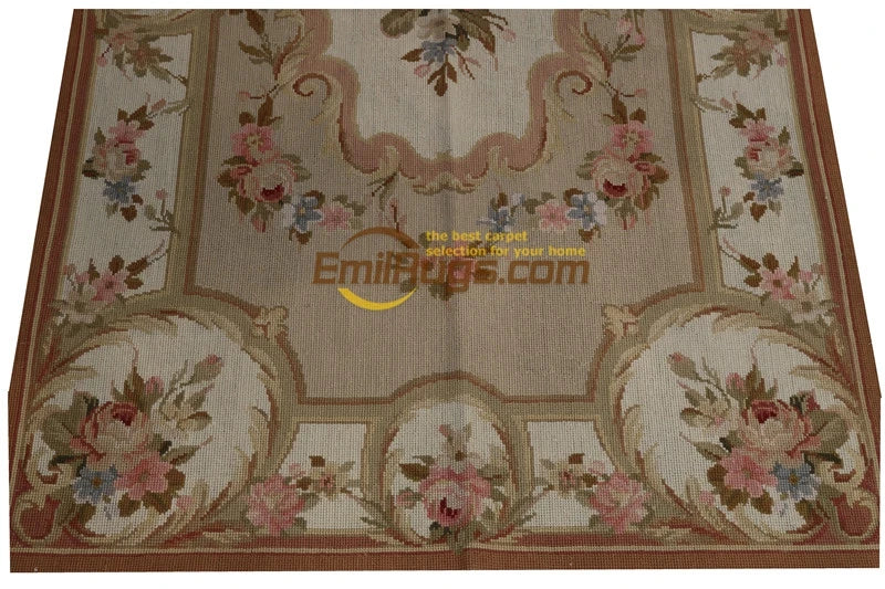 Needle-point Carpets Are Good Home Decor For Handmade Wool Ornate Aubussen Needle Point Area Rug In France Wool Knitting Carpets