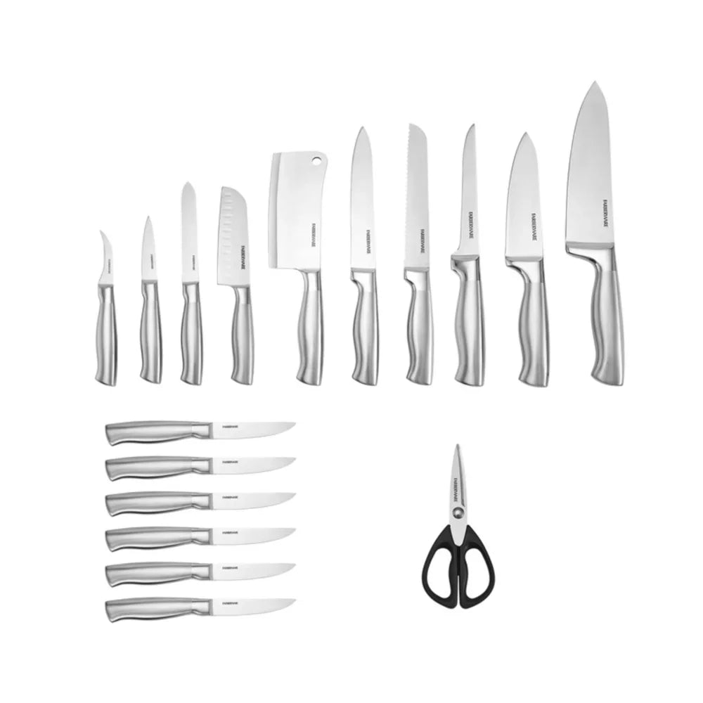 Professional 18-piece Forged Hollow Handle Stainless Steel Knife Block Set with Built-in - Mountain Merch Market 