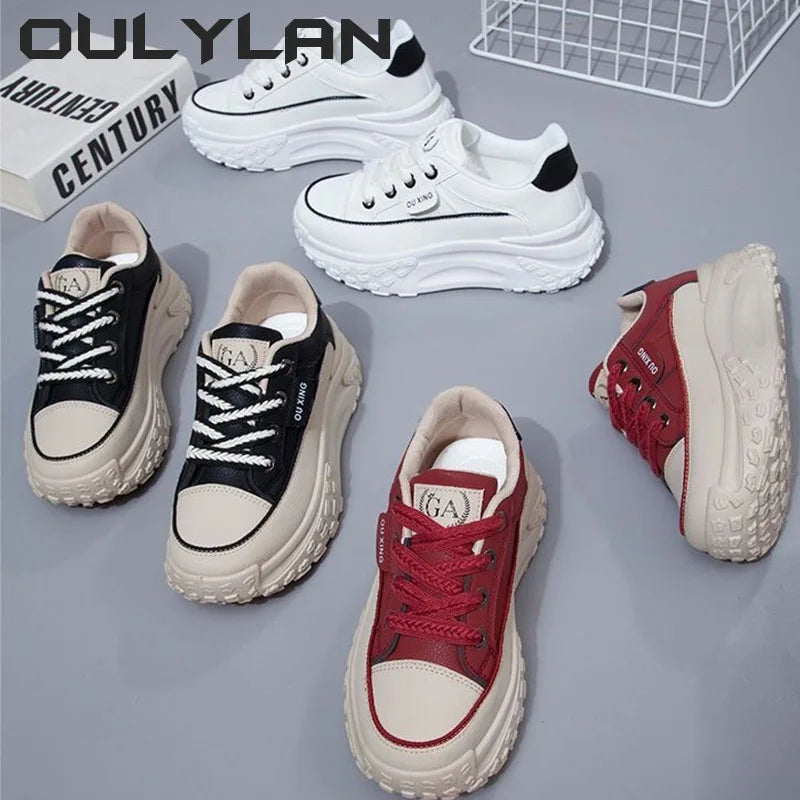 Retro Women Shoes Spring Platform Shoes Casual Sneakers Versatile Fashion Designer Shoes High Quality Women Sneakers - Mountain Merch Market 