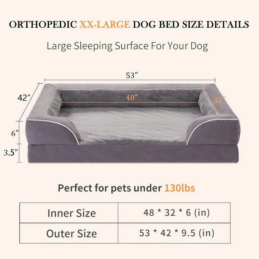 XXL Dog Bed, Waterproof Orthopedic Dog Bed, - Mountain Merch Market 