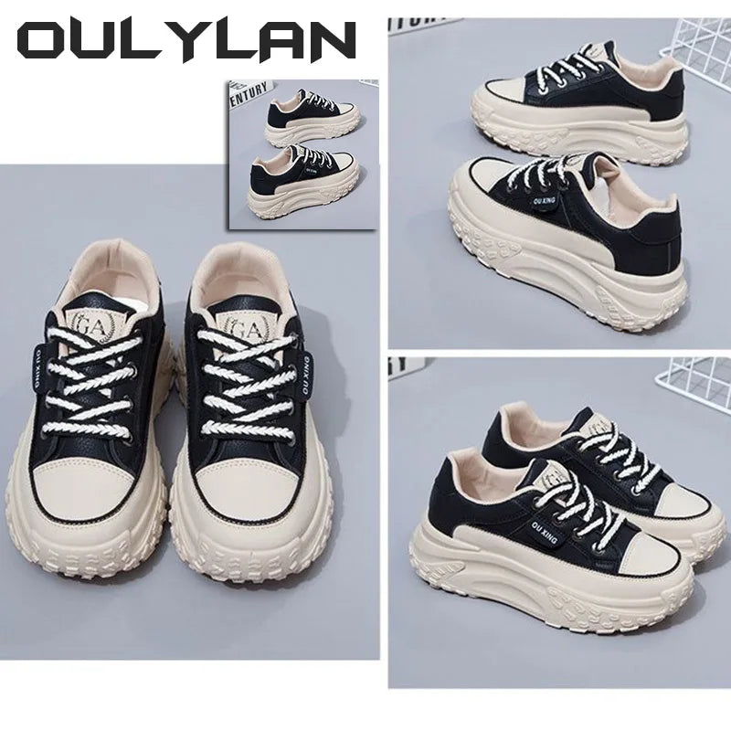 Retro Women Shoes Spring Platform Shoes Casual Sneakers Versatile Fashion Designer Shoes High Quality Women Sneakers - Mountain Merch Market 