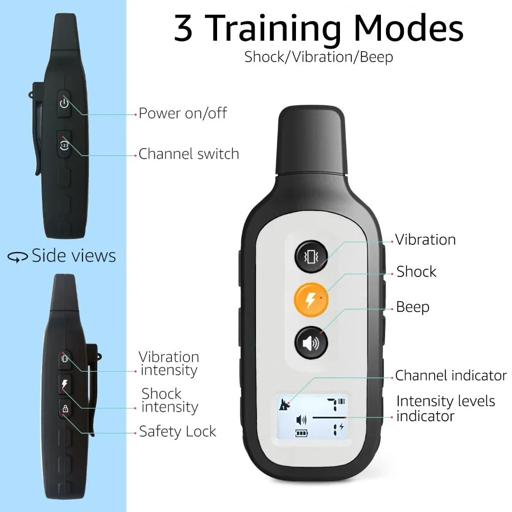 Dog Training Shock Collar for Three Dogs with Remote, - Mountain Merch Market 