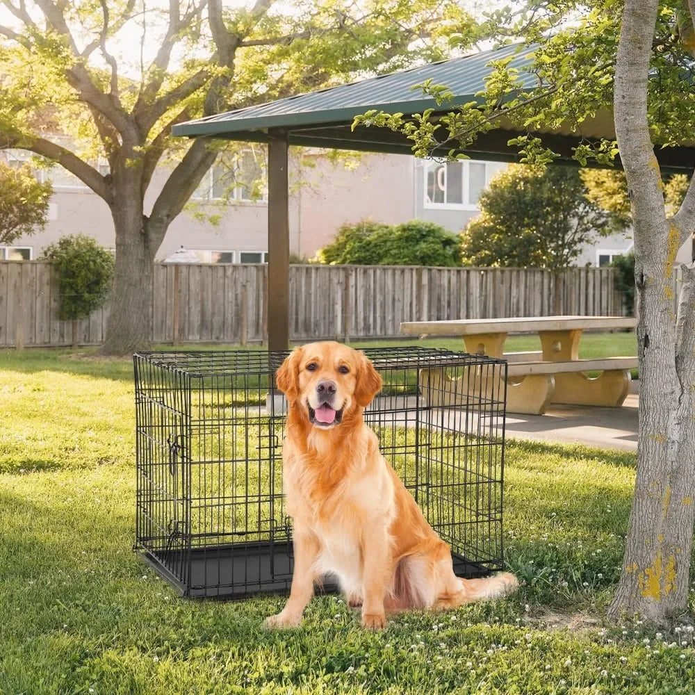 Dog Crate  Cage Pet  Double Door W/Divider Panel - Mountain Merch Market 