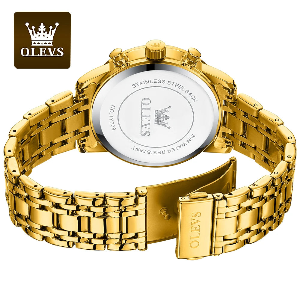 Men's Watches Luxury Gold Fashion Wristwatch for Man - Mountain Merch Market 