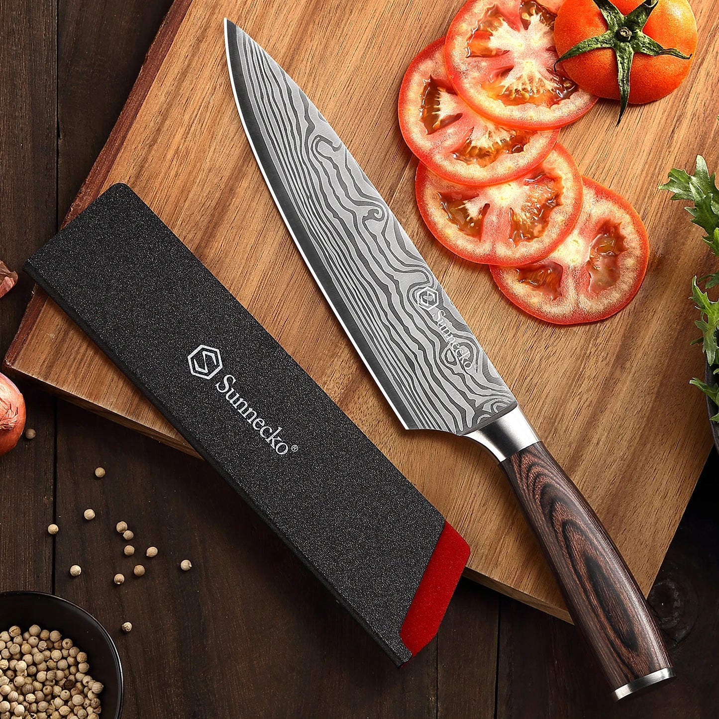 Sunnecko 8 Inch Chef's Knife High Carbon Stainless Steel - Mountain Merch Market 