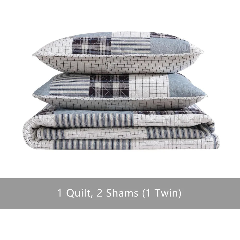 Reversible Cotton Bedding With Matching Sham Comforter - Mountain Merch Market 