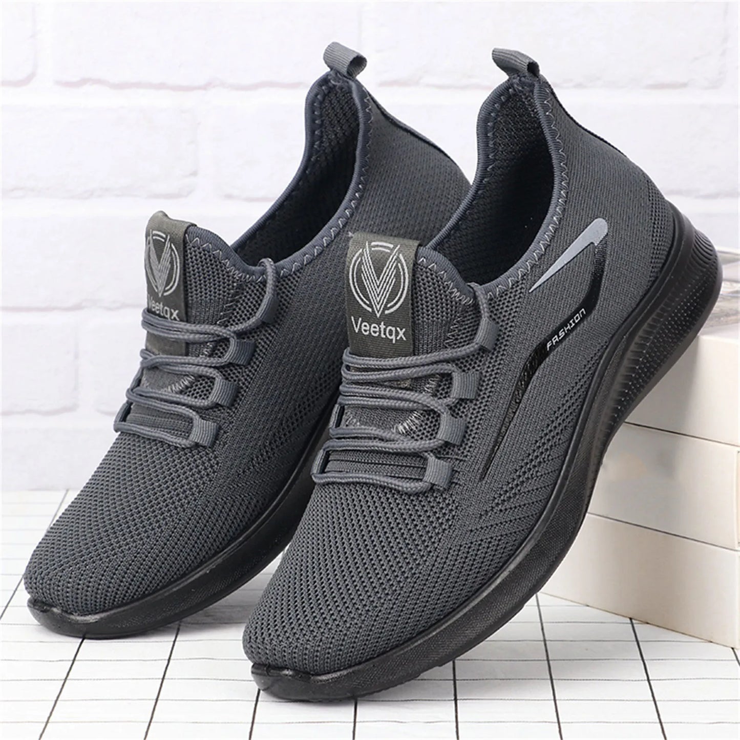 Men Sports Vulcanized Shoes Flat Bottom Light Sneakers Slip On - Mountain Merch Market 