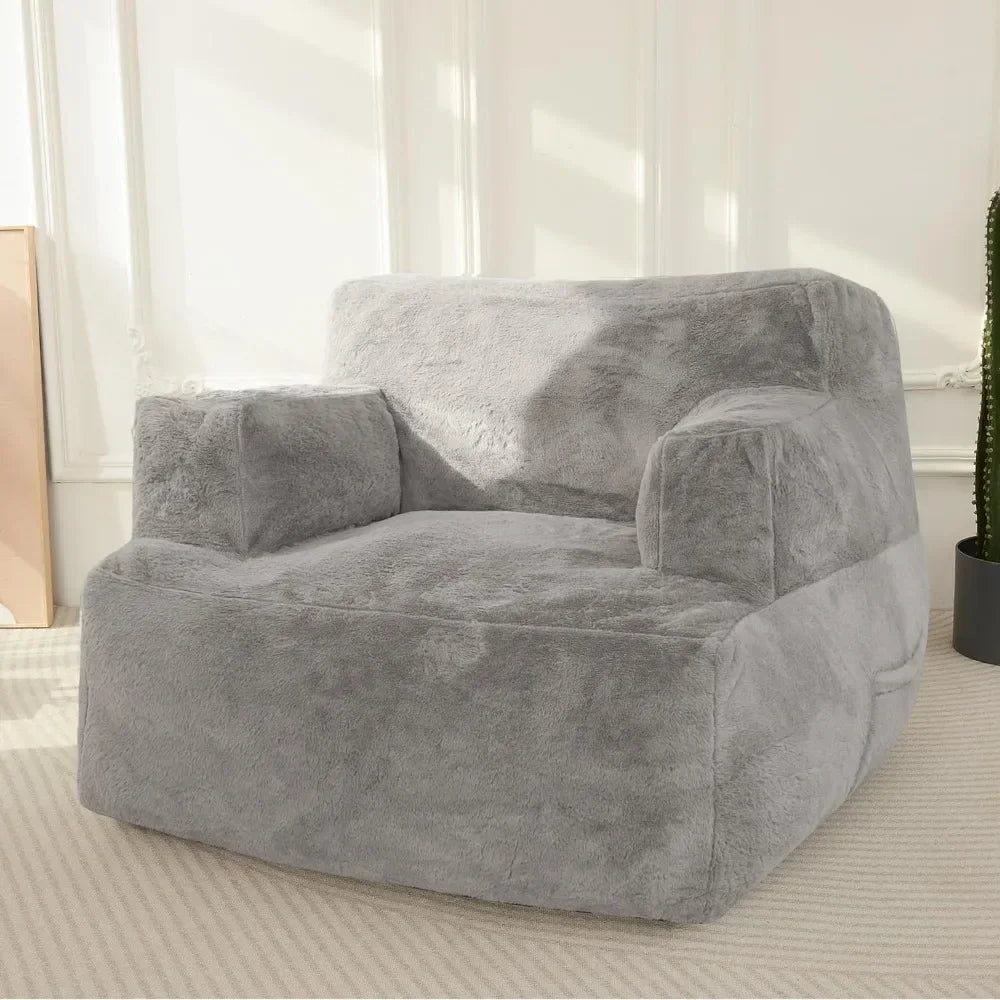 Bean Bag Chairs for Adults Lazy Bean Bag Sofa With Armrest - Mountain Merch Market 