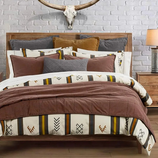 Bedding 3 Piece Duvet Cattle Brand Symbol Print - Mountain Merch Market 