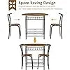 3 Pieces Dining Set  2 Small Wooden Chairs and Table Set - Mountain Merch Market 